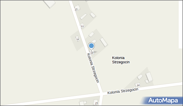 Kolonia Strzegocin, Kolonia Strzegocin, 13, mapa Kolonia Strzegocin