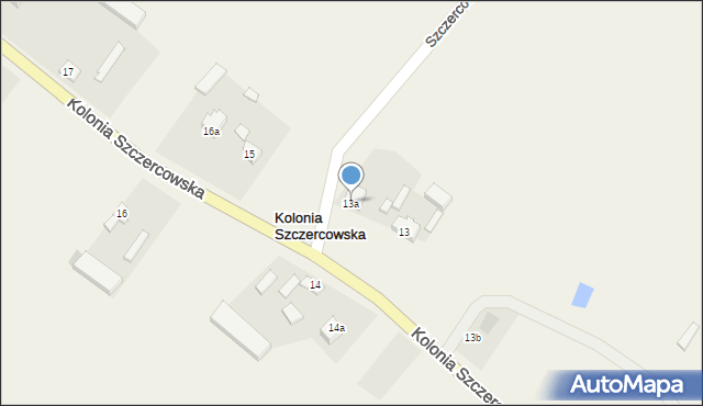 Kolonia Szczercowska, Kolonia Szczercowska, 13a, mapa Kolonia Szczercowska