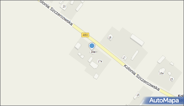 Kolonia Szczercowska, Kolonia Szczercowska, 19, mapa Kolonia Szczercowska