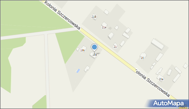 Kolonia Szczercowska, Kolonia Szczercowska, 19a, mapa Kolonia Szczercowska