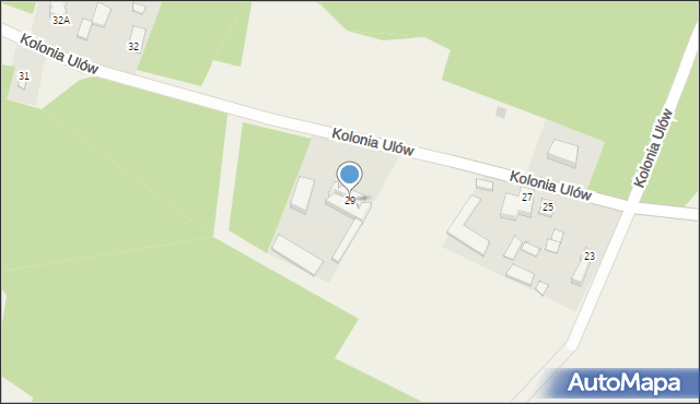 Kolonia Ulów, Kolonia Ulów, 29, mapa Kolonia Ulów