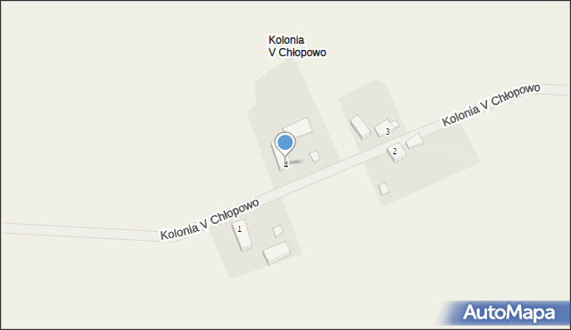 Kolonia V Chłopowo, Kolonia V Chłopowo, 4, mapa Kolonia V Chłopowo