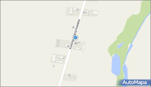 Kolonia Warzymowska, Kolonia Warzymowska, 29, mapa Kolonia Warzymowska