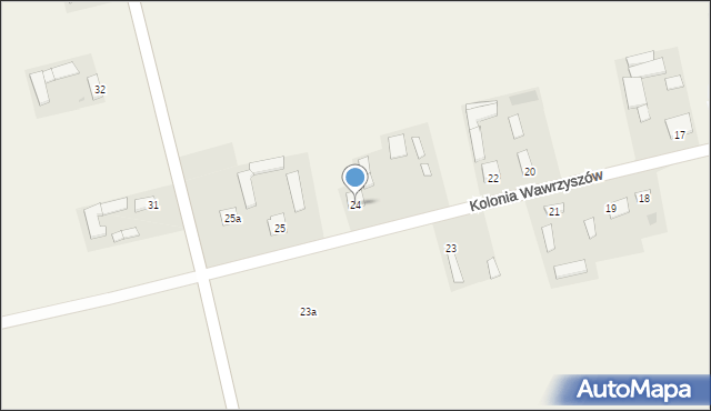 Kolonia Wawrzyszów, Kolonia Wawrzyszów, 24, mapa Kolonia Wawrzyszów