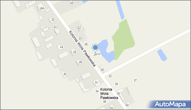 Kolonia Wola Pawłowska, Kolonia Wola Pawłowska, 27, mapa Kolonia Wola Pawłowska