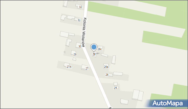 Kolonia Wolanów, Kolonia Wolanów, 28, mapa Kolonia Wolanów