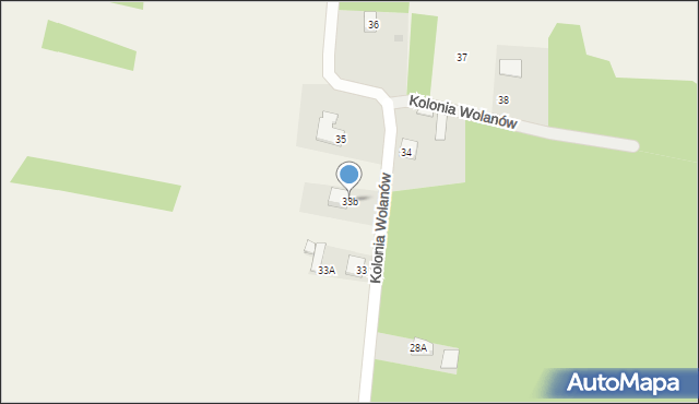 Kolonia Wolanów, Kolonia Wolanów, 33b, mapa Kolonia Wolanów