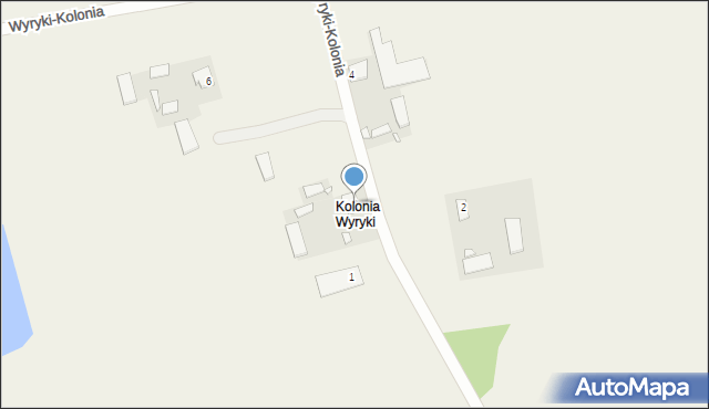 Kolonia Wyryki, Kolonia Wyryki, 3, mapa Kolonia Wyryki