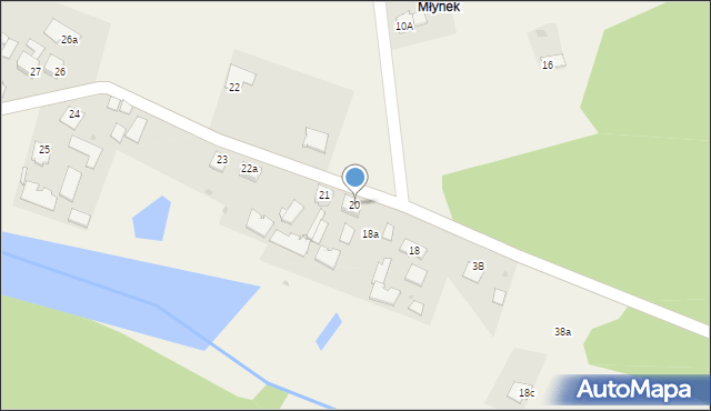 Kolonia Zagajów, Kolonia Zagajów, 20, mapa Kolonia Zagajów