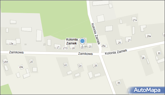 Kolonia Zamek, Kolonia Zamek, 21, mapa Kolonia Zamek