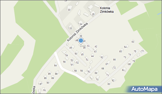 Kolonia Zimkówka, Kolonia Zimkówka, 47, mapa Kolonia Zimkówka