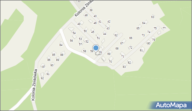 Kolonia Zimkówka, Kolonia Zimkówka, 60, mapa Kolonia Zimkówka