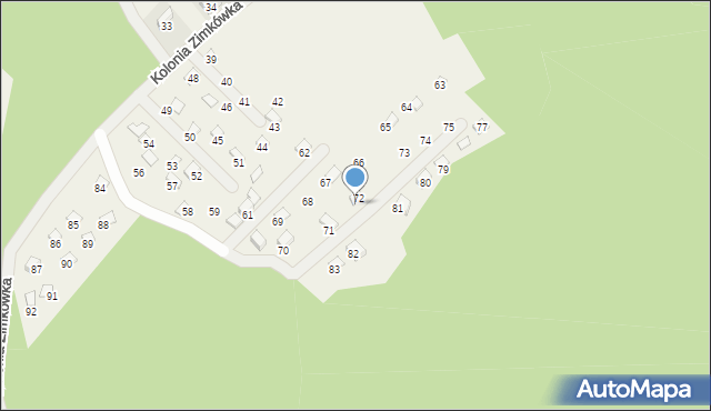 Kolonia Zimkówka, Kolonia Zimkówka, 72, mapa Kolonia Zimkówka