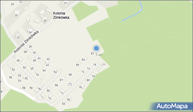 Kolonia Zimkówka, Kolonia Zimkówka, 76, mapa Kolonia Zimkówka