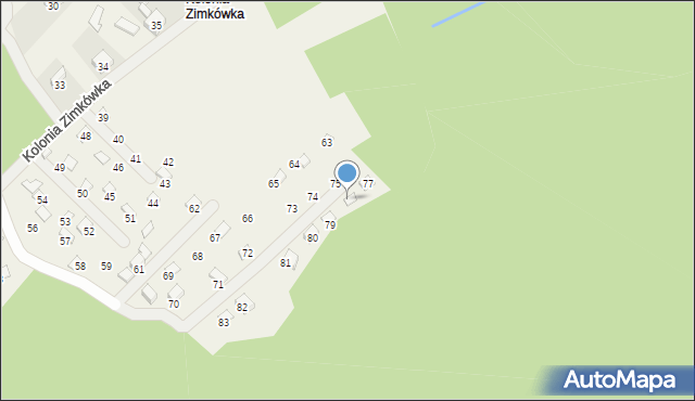Kolonia Zimkówka, Kolonia Zimkówka, 78, mapa Kolonia Zimkówka
