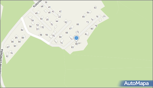 Kolonia Zimkówka, Kolonia Zimkówka, 82, mapa Kolonia Zimkówka