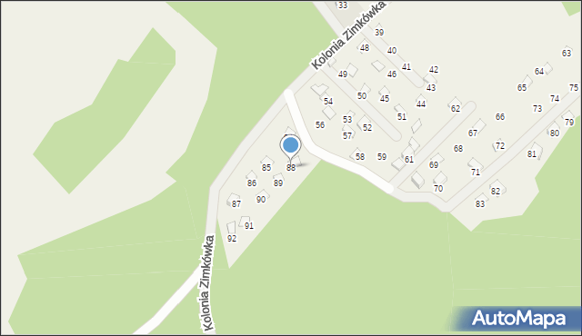 Kolonia Zimkówka, Kolonia Zimkówka, 88, mapa Kolonia Zimkówka