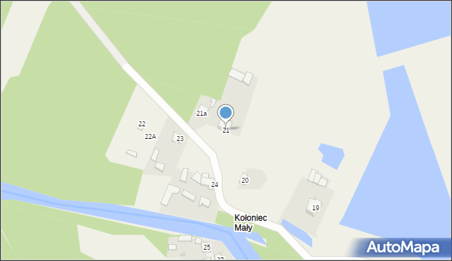 Kołoniec, Kołoniec, 21, mapa Kołoniec