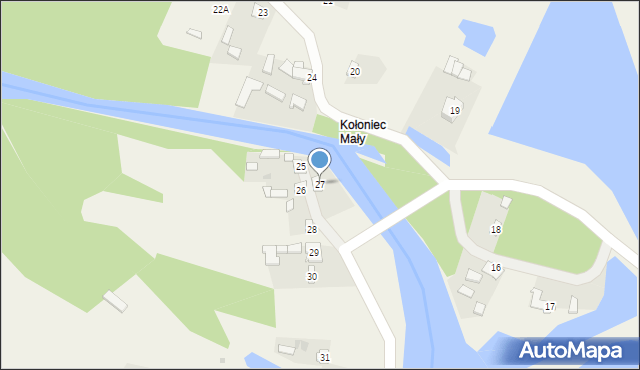 Kołoniec, Kołoniec, 27, mapa Kołoniec