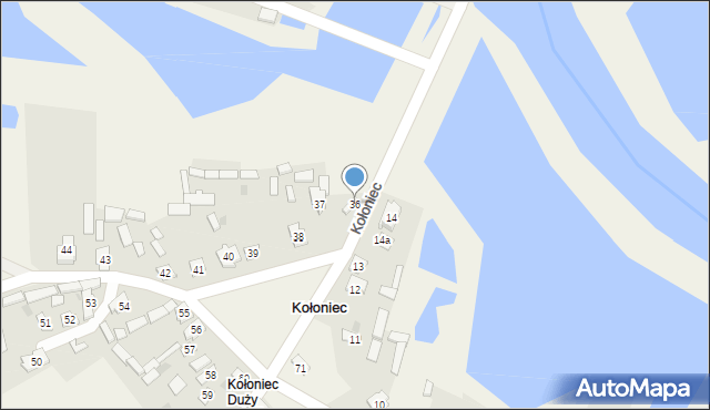 Kołoniec, Kołoniec, 36, mapa Kołoniec