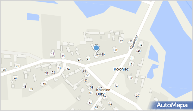 Kołoniec, Kołoniec, 40, mapa Kołoniec