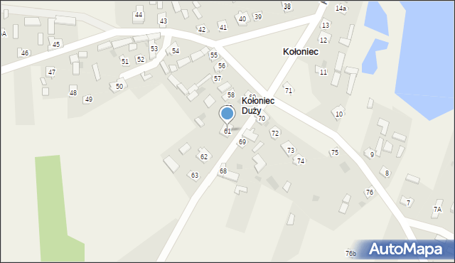 Kołoniec, Kołoniec, 61, mapa Kołoniec