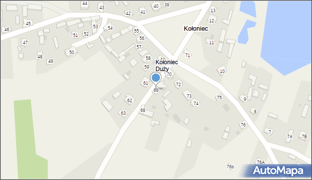 Kołoniec, Kołoniec, 69, mapa Kołoniec