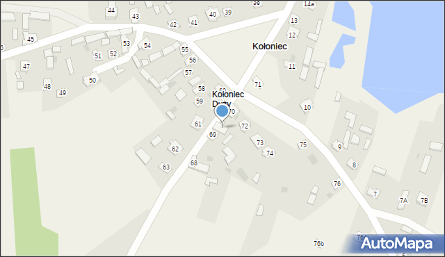 Kołoniec, Kołoniec, 70A, mapa Kołoniec