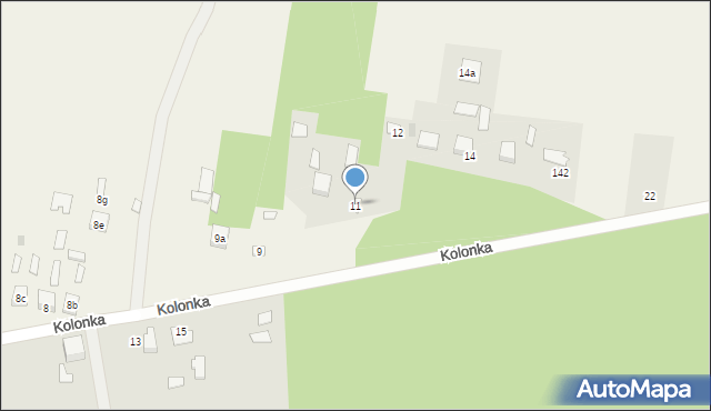 Kolonka, Kolonka, 11, mapa Kolonka