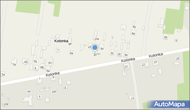 Kolonka, Kolonka, 20, mapa Kolonka