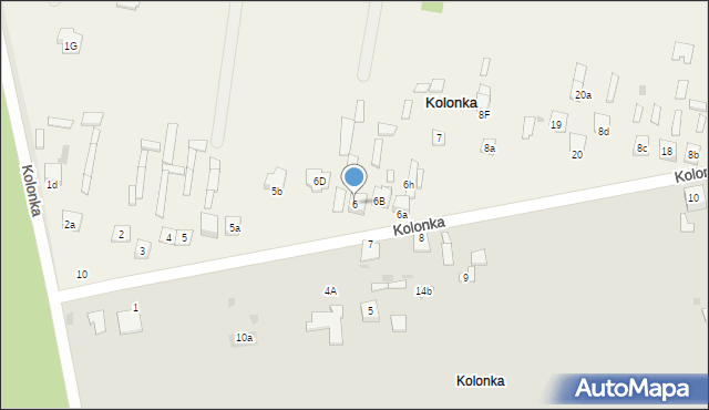 Kolonka, Kolonka, 6, mapa Kolonka