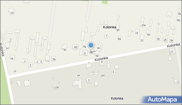 Kolonka, Kolonka, 6B, mapa Kolonka