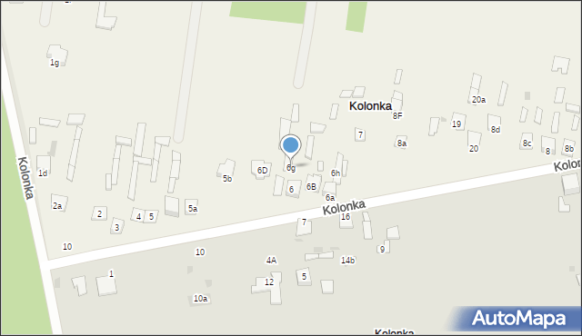 Kolonka, Kolonka, 6g, mapa Kolonka