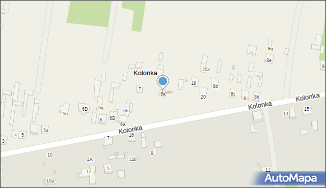 Kolonka, Kolonka, 8a, mapa Kolonka