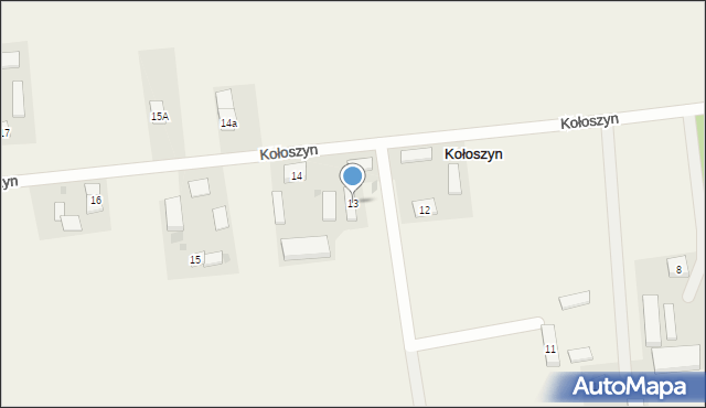 Kołoszyn, Kołoszyn, 13, mapa Kołoszyn