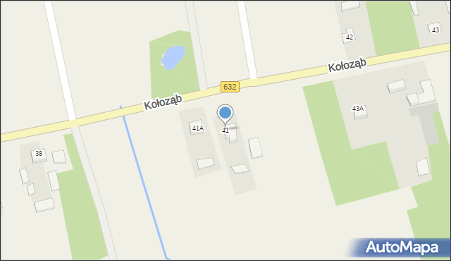 Kołoząb, Kołoząb, 41, mapa Kołoząb