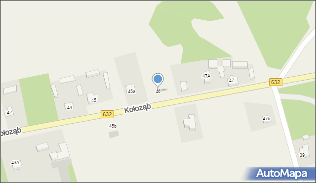 Kołoząb, Kołoząb, 46, mapa Kołoząb