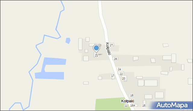 Kołpaki, Kołpaki, 21, mapa Kołpaki