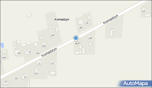 Komadzyn, Komadzyn, 19, mapa Komadzyn