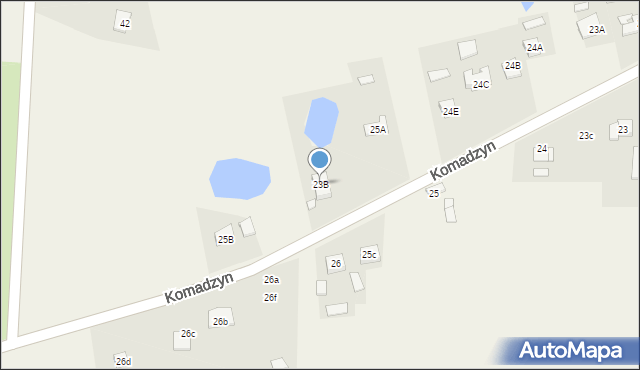 Komadzyn, Komadzyn, 23B, mapa Komadzyn