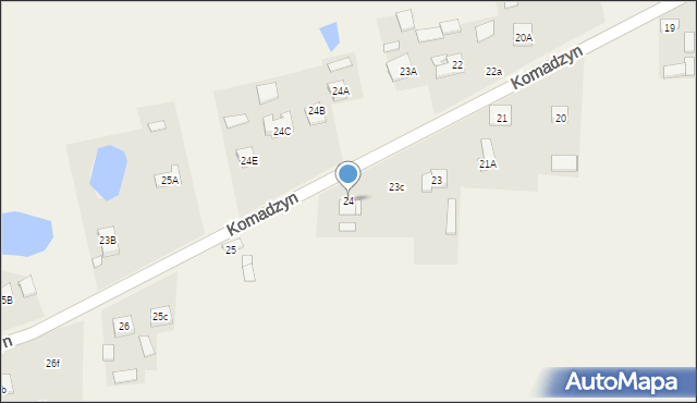 Komadzyn, Komadzyn, 24, mapa Komadzyn