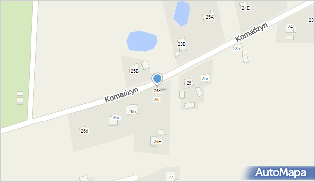 Komadzyn, Komadzyn, 26a, mapa Komadzyn