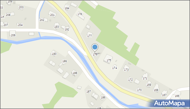 Komańcza, Komańcza, 176, mapa Komańcza