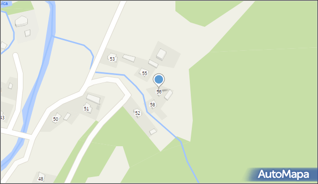 Komańcza, Komańcza, 56, mapa Komańcza