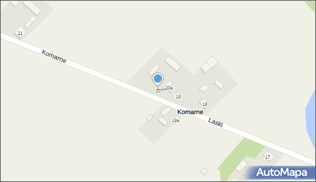 Komarne, Komarne, 20, mapa Komarne