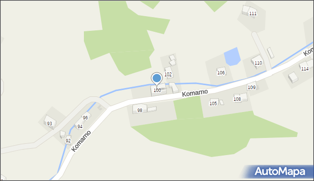 Komarno, Komarno, 100, mapa Komarno