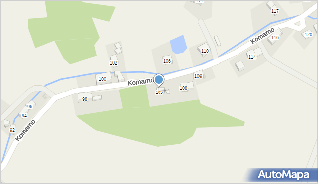 Komarno, Komarno, 105, mapa Komarno