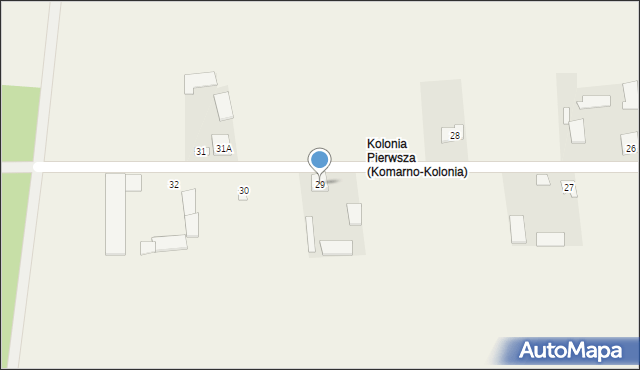 Komarno-Kolonia, Komarno-Kolonia, 29, mapa Komarno-Kolonia