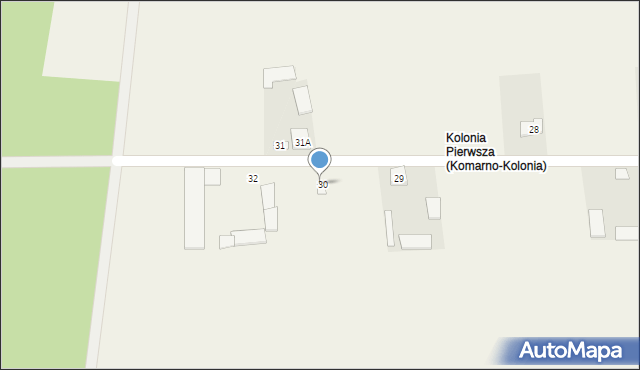 Komarno-Kolonia, Komarno-Kolonia, 30, mapa Komarno-Kolonia