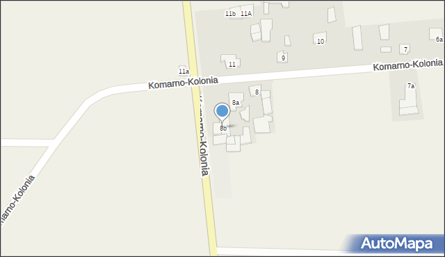 Komarno-Kolonia, Komarno-Kolonia, 8b, mapa Komarno-Kolonia